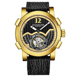 Stuhrling Original Tourbillon Hand Wind Black Dial Men's Watch #M13478 - Watches of America