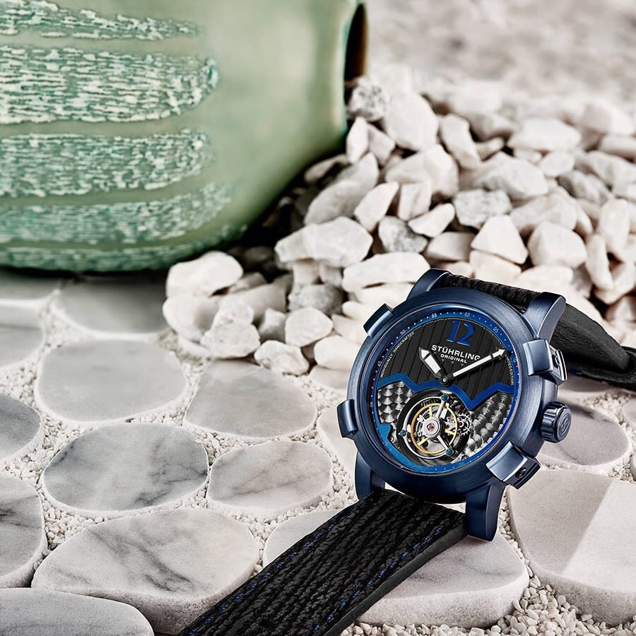 Blue Stuhrling Mechanical Watch STUHRLING ORIGINAL MENS WATCH BLUE