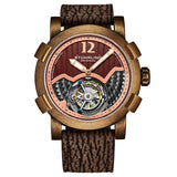 Stuhrling Original Tourbillon Hand Wind Brown Dial Men's Watch #M13475 - Watches of America