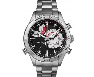 Timex Intelligent Quartz Chrono Timer Black Dial Men's Watch #TW2P73000 - Watches of America