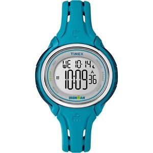 Timex Ironman Sleek 50 Digital Dial Ladies Blue Silicone Watch #TW5K90600 - Watches of America