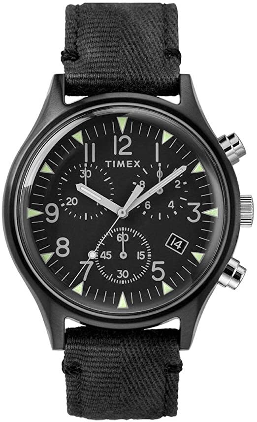 Timex MK1 Chronograph Quartz Black Dial Men's Watch #TW2R68700 - Watches of America