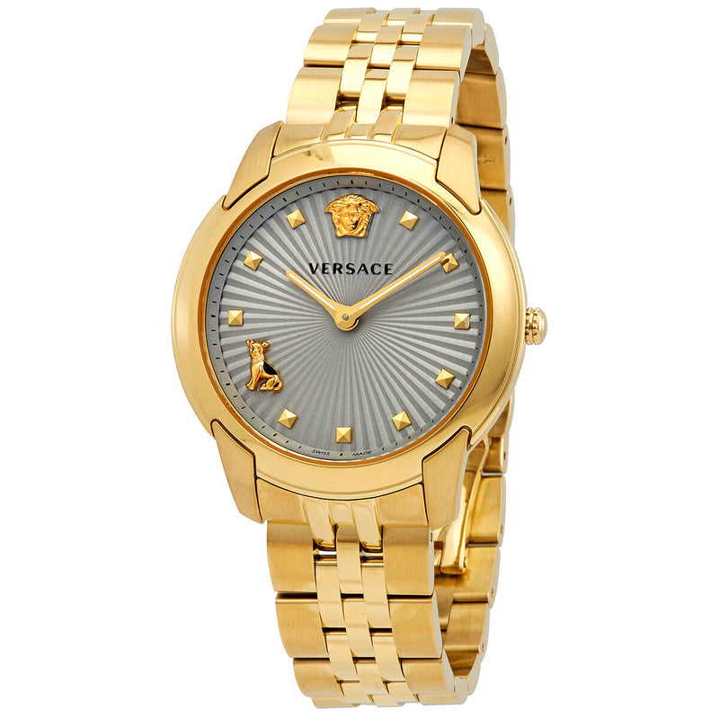Versace Audrey Quartz Grey Dial Ladies Watch VELR00719 - Watches of America