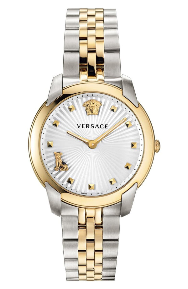 Versace Audrey Quartz Silver Dial Ladies Watch VELR00519 - Watches of America