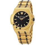 Versace Chain Reaction Quartz Black Dial Men's Watch VEDY00619 - Watches of America