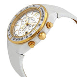 Versace Reloj cronógrafo de cuarzo con esfera blanca para mujer 28CCP1D001S001