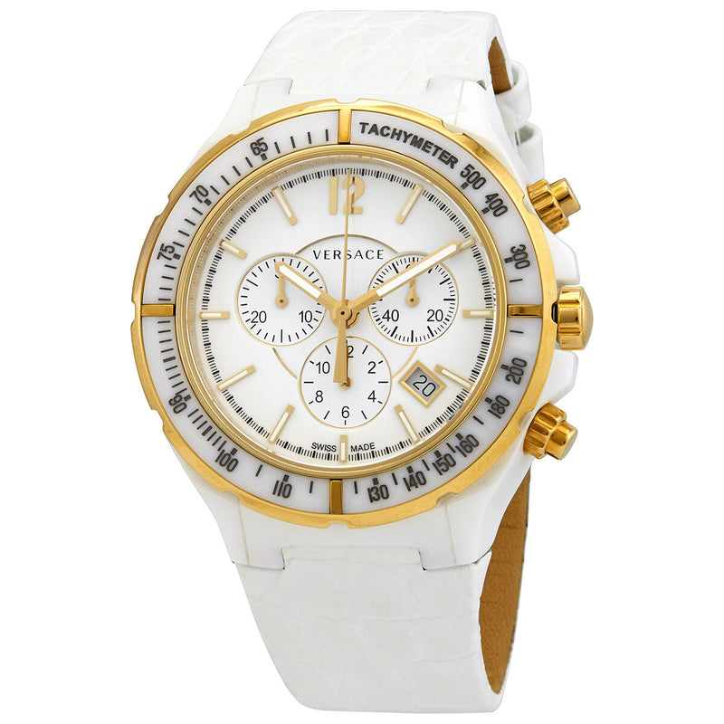 Versace Chronograph Quartz White Dial Ladies Watch #28CCP1D001S001 - Watches of America