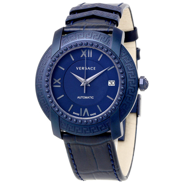 Versace DV25 Blue Dial Automatic Men's Watch #V13020016 - Watches of America