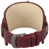 Versace DV25 Grey Dial Burgundy Leather Ladies Watch #VAM070016 - Watches of America #3