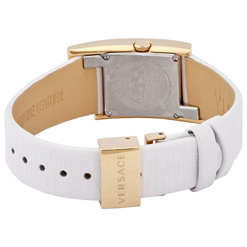 Versace Greca Icon White Dial White Leather Ladies Watch #VELU00219 - Watches of America #3