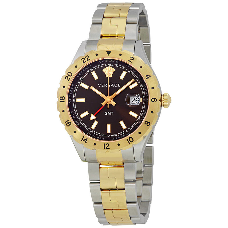 Versace Hellenyium Brown Dial Two-tone Men's Watch V11040015 - Watches of America