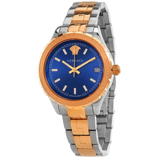 Versace Hellenyium Quartz Blue Dial Ladies Watch V12060017 - Watches of America