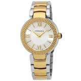 Versace Leda Silver Dial Ladies Two Tone Watch #VNC220017 - Watches of America