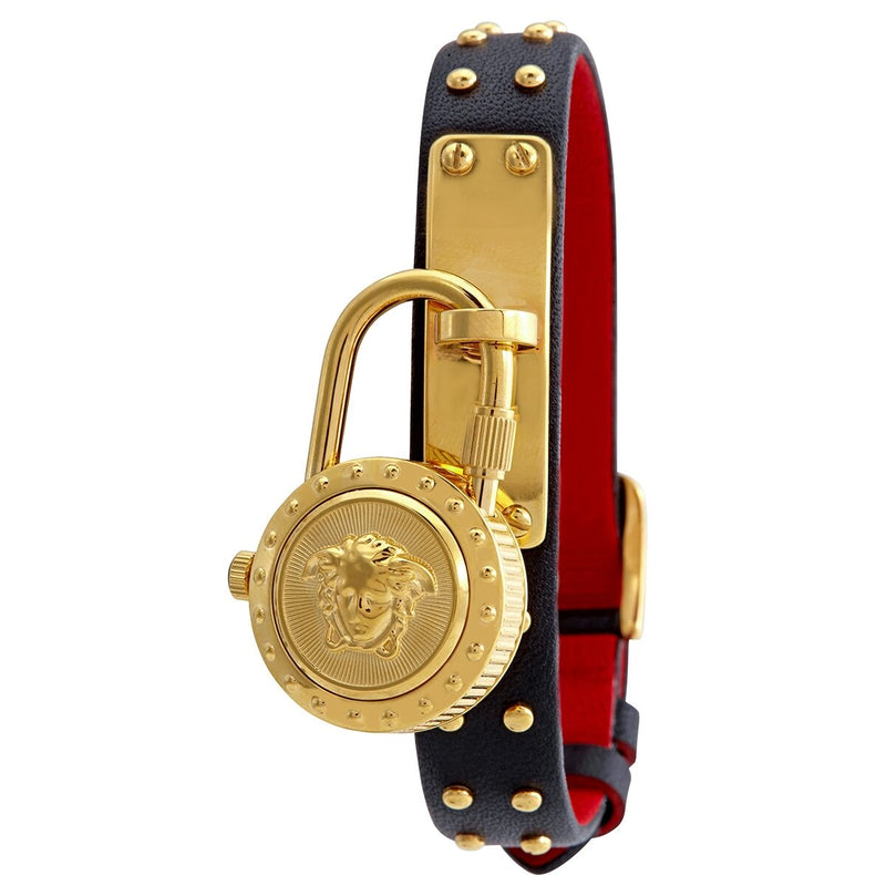 Versace Medusa Lock Icon Quartz Gold Dial Ladies Watch #VEDW00119 - Watches of America #3