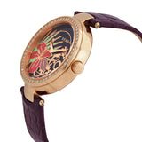 Versace Quartz Diamond Black Dial Purple Leather Ladies Watch #I9Q81D9HIS702 - Watches of America #2