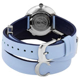 Versace Quartz Silver Dial Light Blue Leather Ladies Watch #VEBN00118 - Watches of America #3