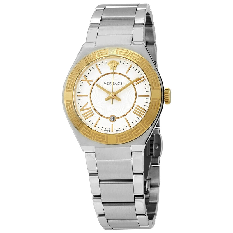 Versace Quartz White Dial Stainless Steel Ladies Watch #VEAX00318 - Watches of America