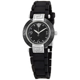 Versace Reve Quartz Black Dial Black Rubber Ladies Watch #92QCS91D008S009 - Watches of America