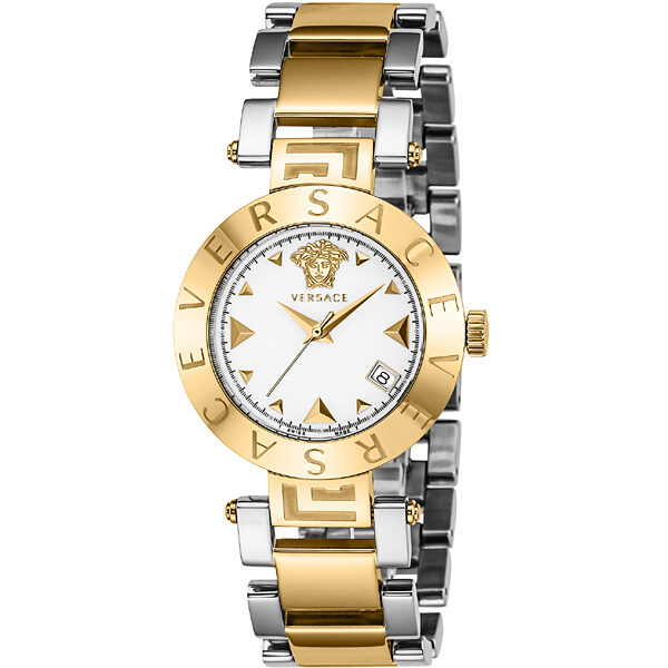 Versace REVE Quartz White Dial Ladies Two Tone Watch #VEWS00318 - Watches of America