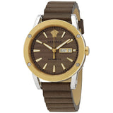 Versace Theros Automatic Brown Dial Men's Watch #VEDX00219 - Watches of America
