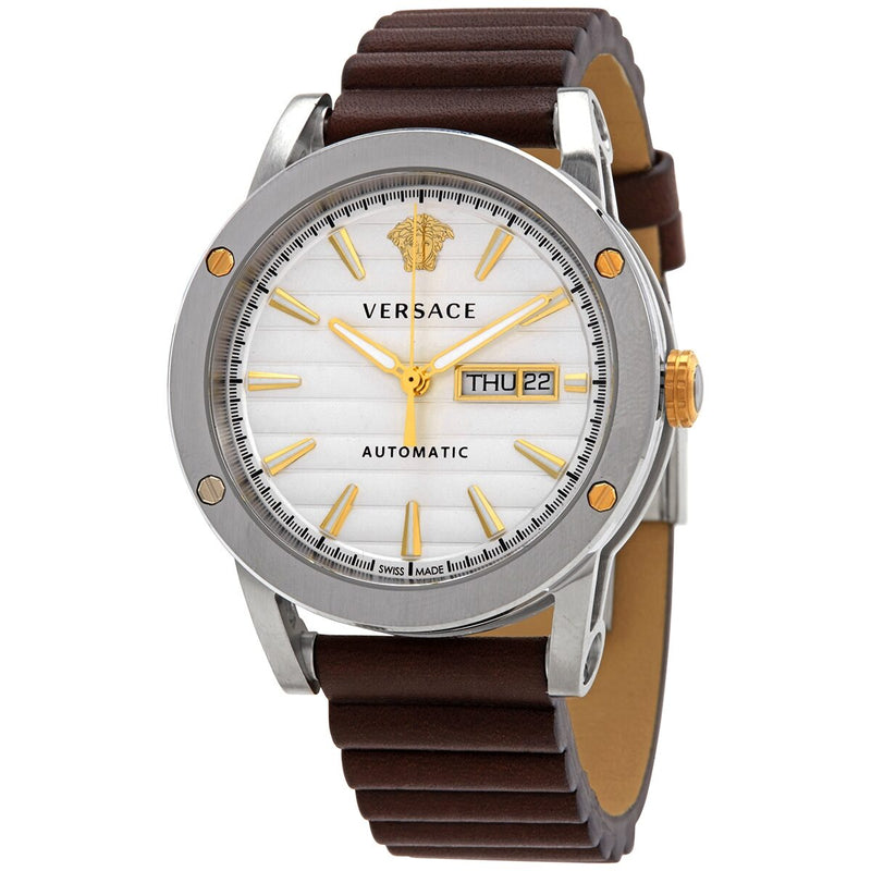 Versace Theros Automatic White Dial Men's Watch #VEDX00119 - Watches of America