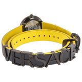 Versace V-Flare Quartz Black Dial Black Leather Ladies Watch #VEBN00518 - Watches of America #3