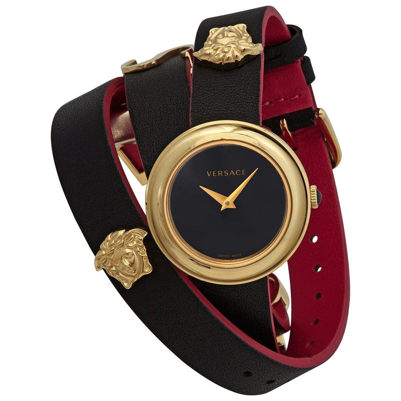 Versace V-Flare Quartz Black Dial Watch #VEBN00218 - Watches of America