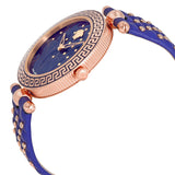 Versace Vanitas Blue Dial Ladies Leather Watch #VK7740017 - Watches of America #2