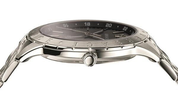 Versace Quartz Silver Steel Black Dial Men's Watch VEBK00418 - Watches of America #2