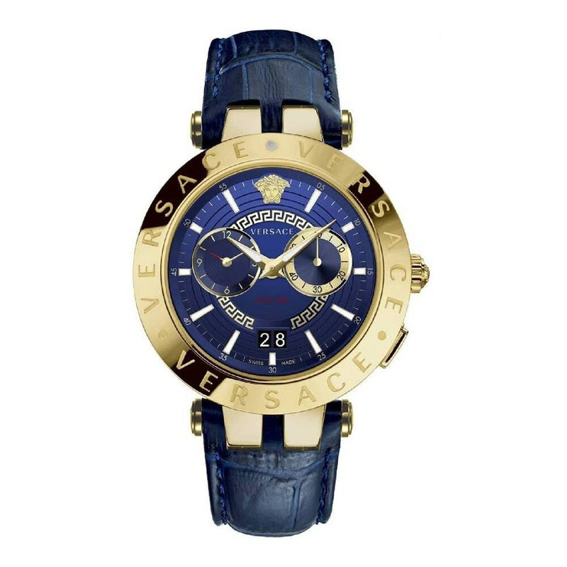 Versace V-Race Quartz Blue Dial Men's Watch VEBV00219 - Watches of America