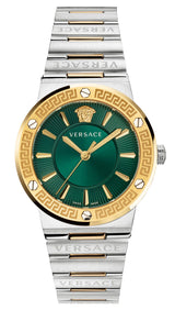 Versace Greca Two-Tone Green Dial Women's Watch  VEVH00720 - Watches of America