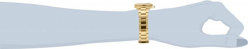 Invicta Pro Diver Quartz Crystal Gold Dial Ladies Watch 31700